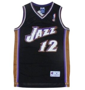 Баскетбольна джерсі NBA Utah Jazz № 12 John Stockton чорна ретро