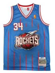 Баскетбольна джерсі Houston Rockets №34 Hakeem Olajuwon Blue.