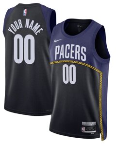 Баскетбольна форма 2022-23 Nike NBA Indiana Pacers №00 Custom Black Print
