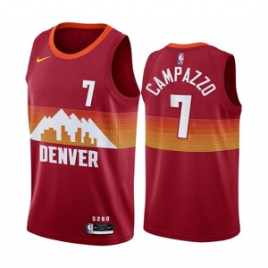 Баскетбольна джерсі 2 021 Nike NBA Denver Nuggets №7 Факундо Кампаццо City Edition червона print