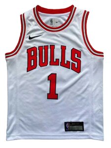 Дитячі баскетбольні джерсі Nike NBA клуб Chicago Bulls №1 Derrick Rose Тайланд White