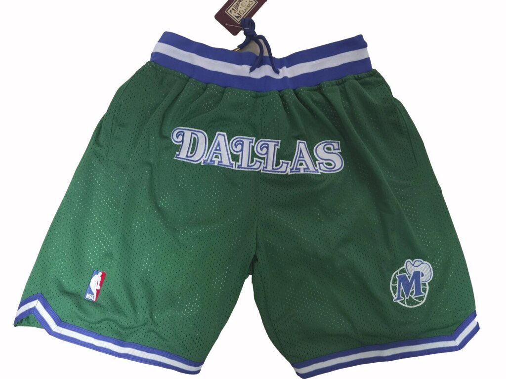 Шорти Dallas Mavericks Just Don зелений від компанії Basket Family - фото 1