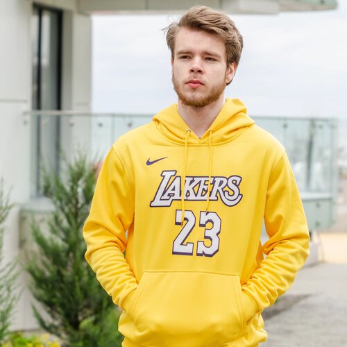 Толстовки Los Angeles Lakers Nike Yellow