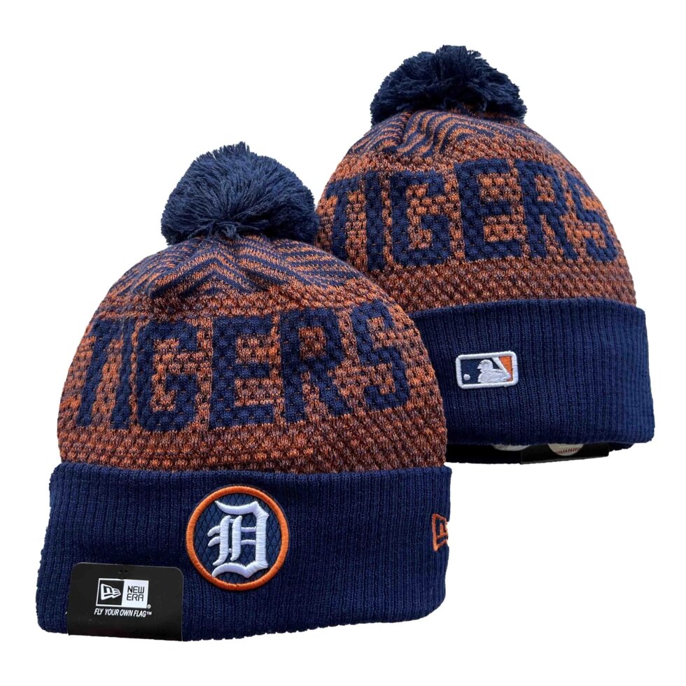В'язані зимові шапки з логотипами MLB Detroit Tigers від компанії Basket Family - фото 1