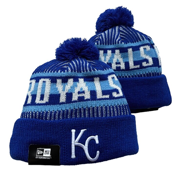 В'язані зимові шапки з логотипами MLB Kansas City Royals від компанії Basket Family - фото 1