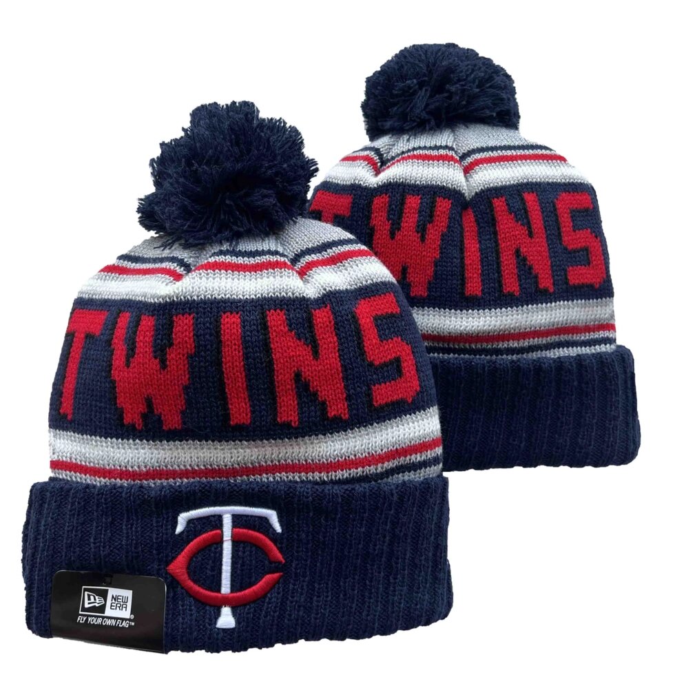В'язані зимові шапки з логотипами MLB Minnesota Twins від компанії Basket Family - фото 1