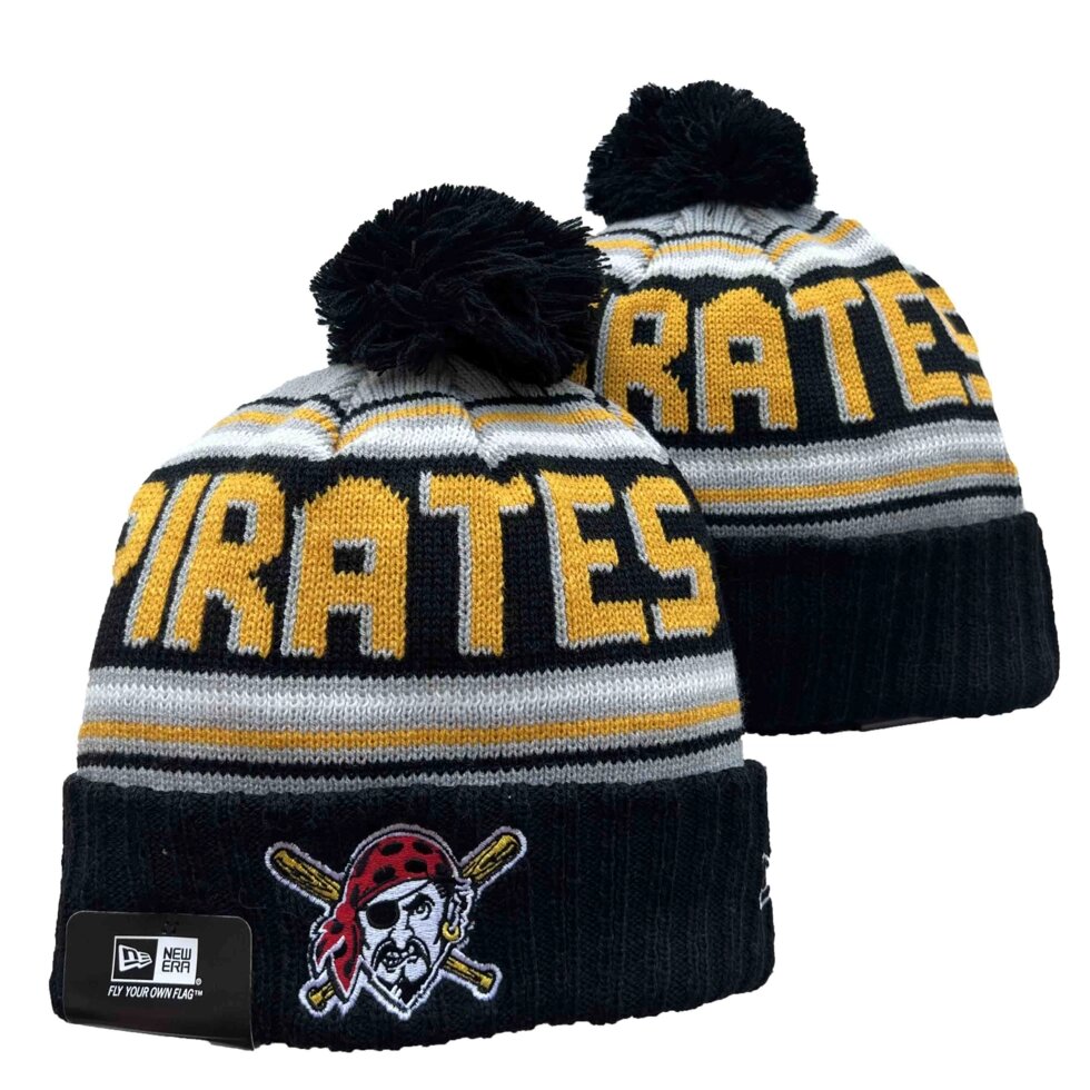 В'язані зимові шапки з логотипами MLB Pittsburgh Pirates від компанії Basket Family - фото 1
