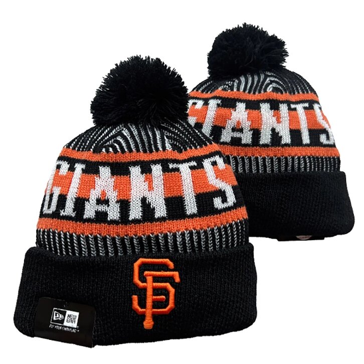 В'язані зимові шапки з логотипами MLB San Francisco Giants від компанії Basket Family - фото 1