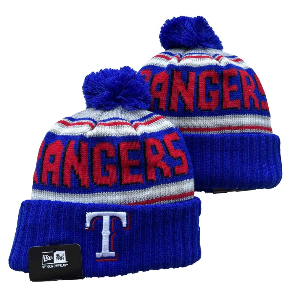 В'язані зимові шапки з логотипами MLB Texas Ranger від компанії Basket Family - фото 1