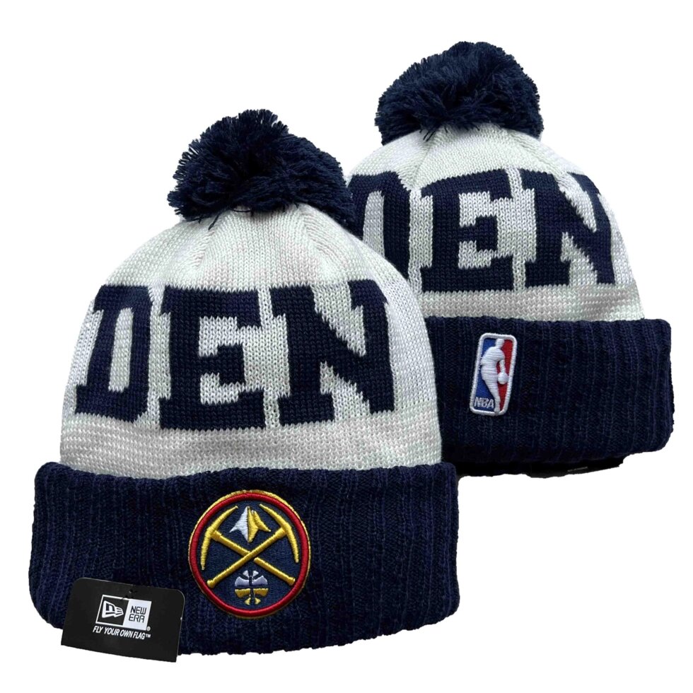 В'язані зимові шапки з логотипами NBA Denver Nuggets від компанії Basket Family - фото 1