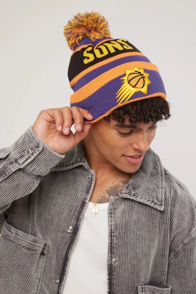 В'язані зимові шапки з логотипами NBA Phoenix Suns від компанії Basket Family - фото 1
