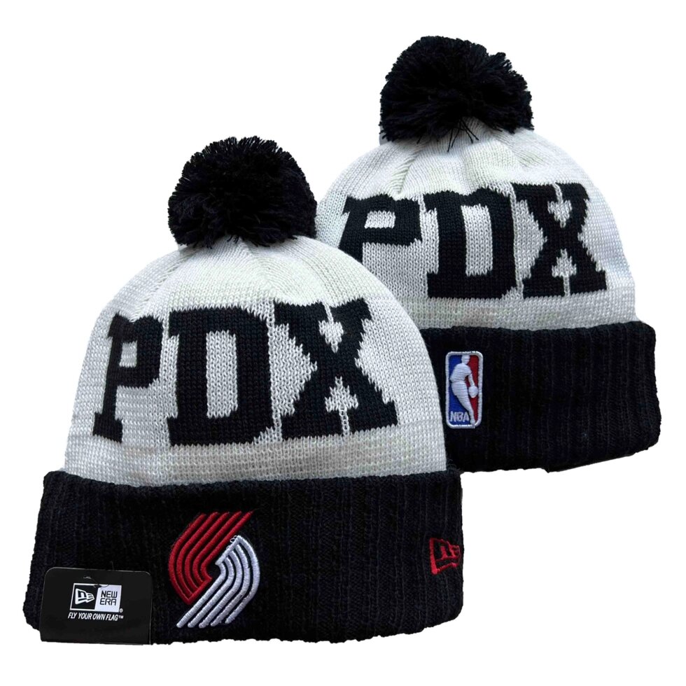 В'язані зимові шапки з логотипами NBA Portland Trail Blazers від компанії Basket Family - фото 1