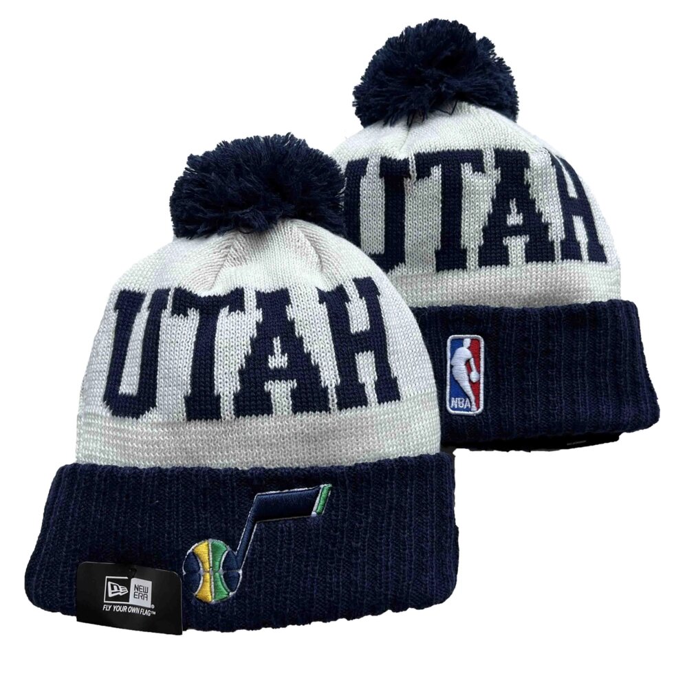 В'язані зимові шапки з логотипами NBA Utah Jazz від компанії Basket Family - фото 1