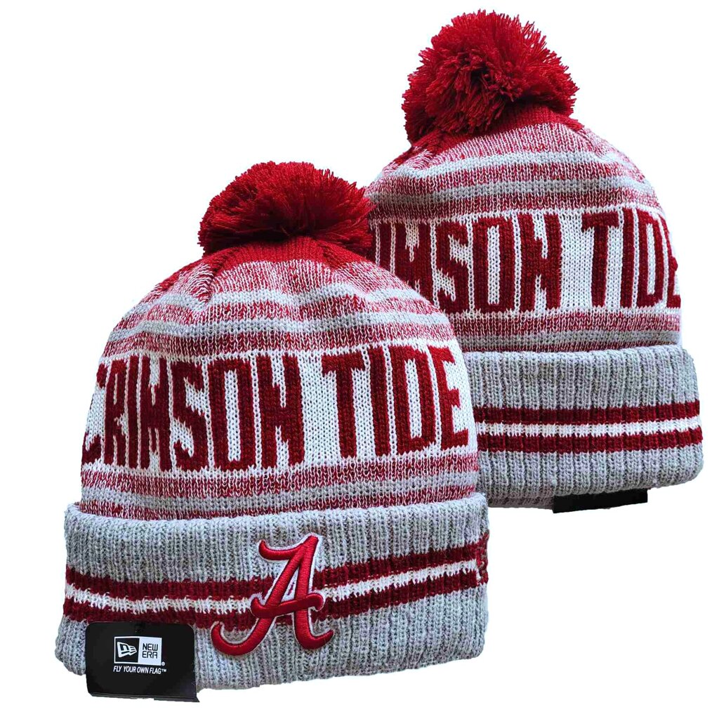 В'язані зимові шапки з логотипами NFL Alabama Crimson від компанії Basket Family - фото 1