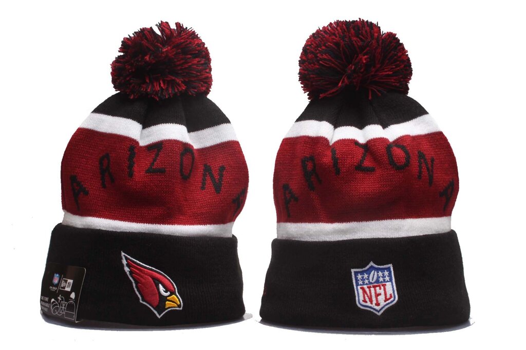 В'язані зимові шапки з логотипами NFL Arizona Cardinals від компанії Basket Family - фото 1