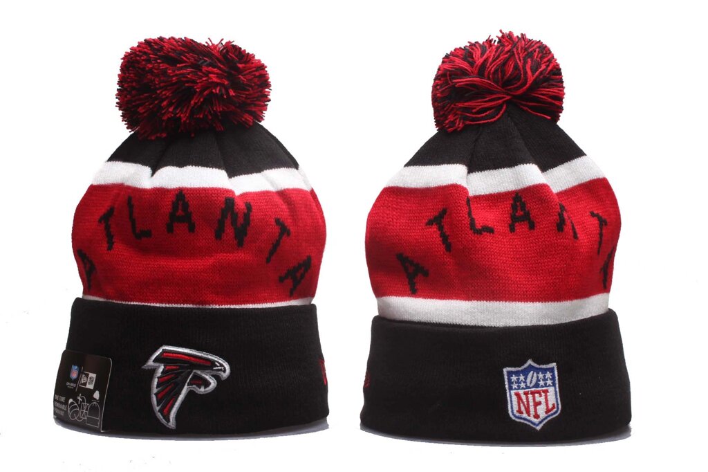 В'язані зимові шапки з логотипами NFL Atlanta Falcons від компанії Basket Family - фото 1