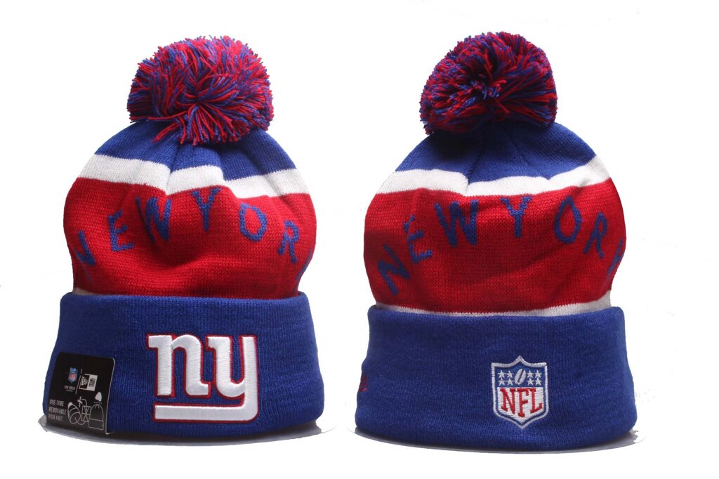 В'язані зимові шапки з логотипами NFL New York Giants від компанії Basket Family - фото 1