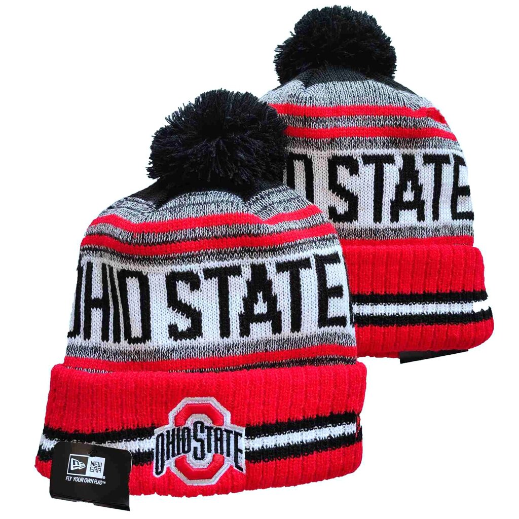 В'язані зимові шапки з логотипами NFL Ohio State від компанії Basket Family - фото 1