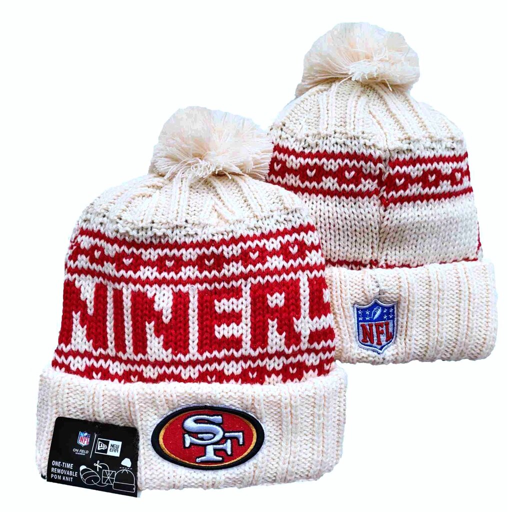 В'язані зимові шапки з логотипами NFL San Francisco 49ers від компанії Basket Family - фото 1