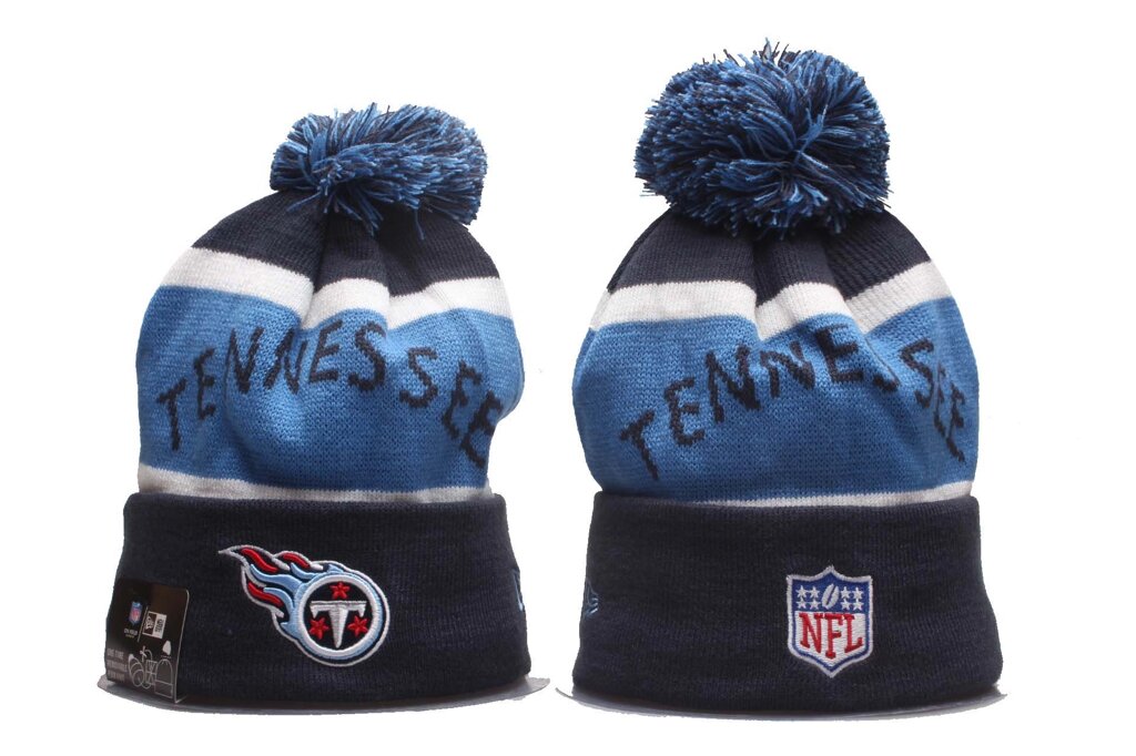 В'язані зимові шапки з логотипами NFL Tennessee Titans від компанії Basket Family - фото 1