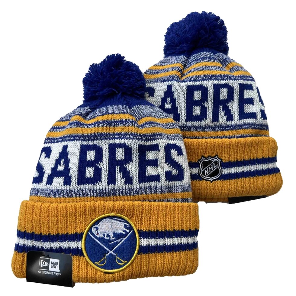 В'язані зимові шапки з логотипами NHL Buffalo Sabres від компанії Basket Family - фото 1