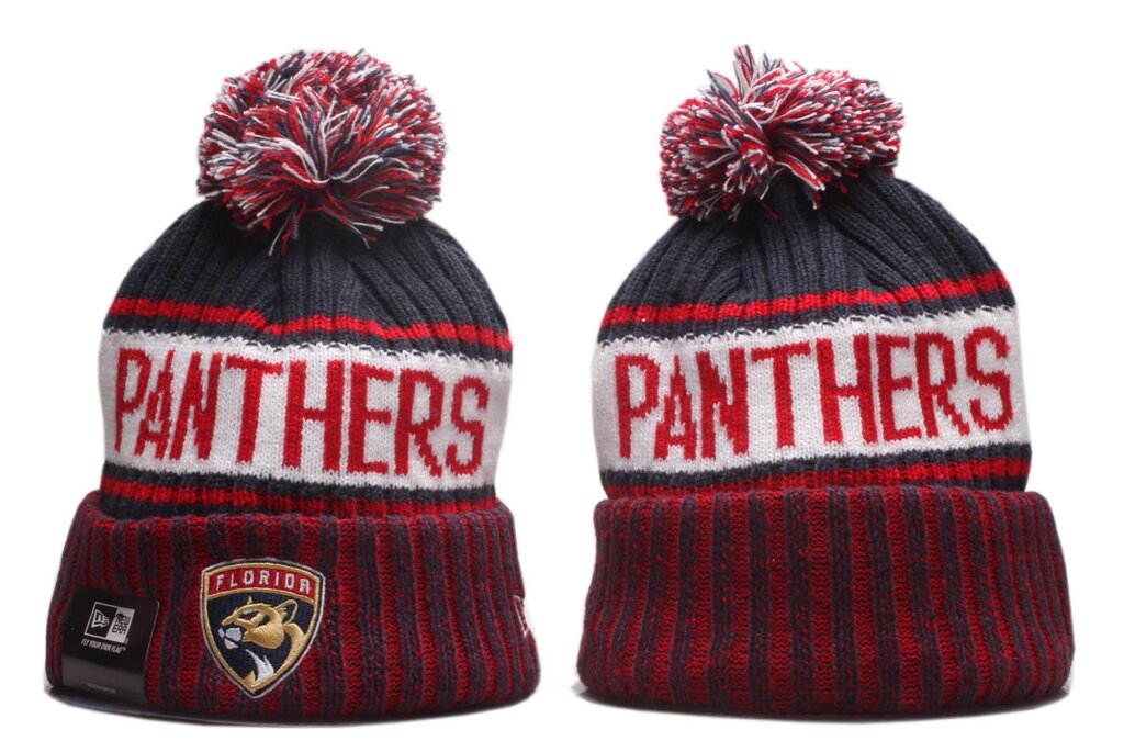 В'язані зимові шапки з логотипами NHL Florida Panthers від компанії Basket Family - фото 1