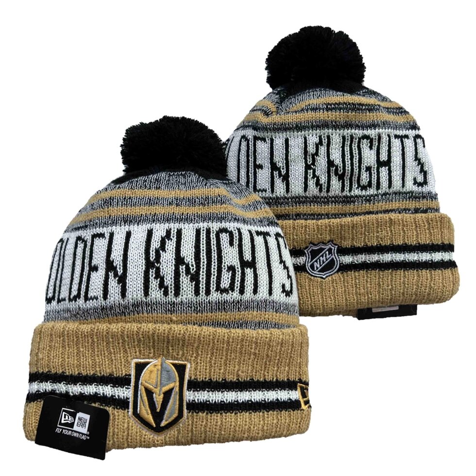 В'язані зимові шапки з логотипами NHL Vegas Golden Knights від компанії Basket Family - фото 1