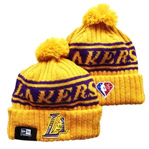 В'язані зимові шапки з логотипами NBA Los Angeles Lakes