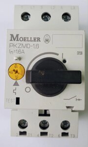 Автоматичний вимикач захисту двигуна PKZM0-1,6, Ir=1-1,6 Aмпер, Moeller an Eaton Brand