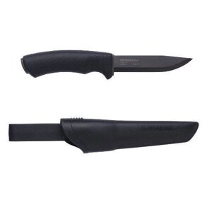 Ніж Morakniv Bushcraft Black Carbon Steel Вуглецевий метал чорний колір чорний клинок