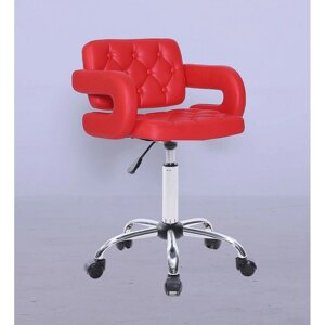 Косметичне крісло Jessy червоне кожзам