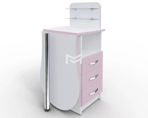 Манікюрний стіл-трансформер зі складаною стільницею М101К "Естет компакт No1" Рожевий