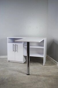 Манікюрний стіл з комодом з складною кришкою в білому кольорі М138