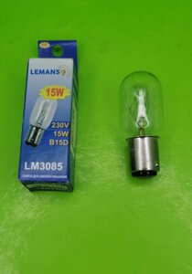 Лампа Lemanso LM3085 для швейної машини (15W, T22, B15D, 230V)