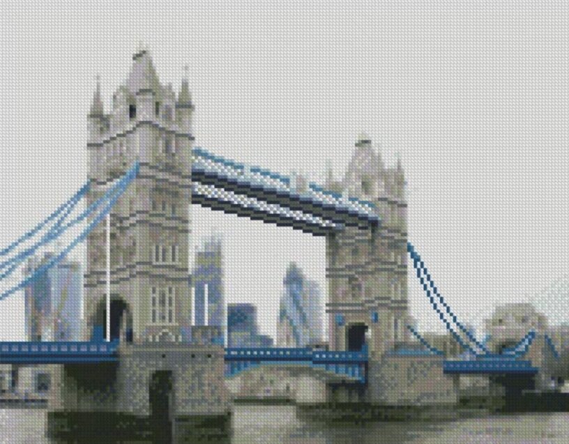 Алмазна мозаїка Лондонський Tower Bridge 40х50 см FA40841 (Strateg) від компанії Книгарня БУККАФЕ - фото 1