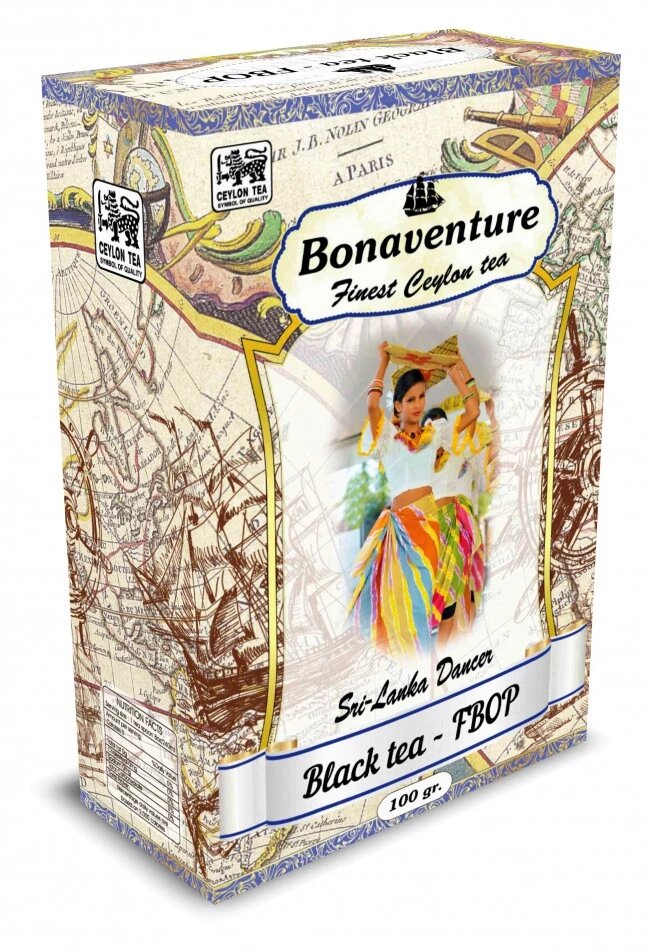 Чорний  терпкий чай FBOP - Bonaventure 100 g ##от компании## СТРОДО - ##фото## 1