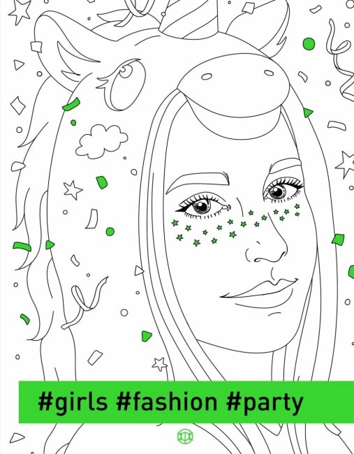 Фешн-розмальовка #girls#fashion#party (Жорж) від компанії Стродо - фото 1
