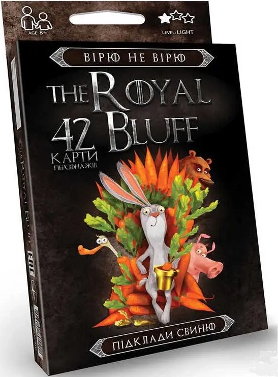 Карткова гра «The ROYAL BLUFF» Вірю не вірю RBL-01-01U (Danko Toys) від компанії Книгарня БУККАФЕ - фото 1