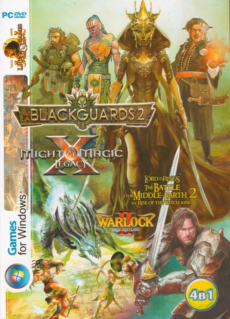 Комп'ютерна гра 4в1: Blackguards 2. Might & Magic X: Legacy. Warlock II: The Exiled (PC DVD) від компанії Книгарня БУККАФЕ - фото 1