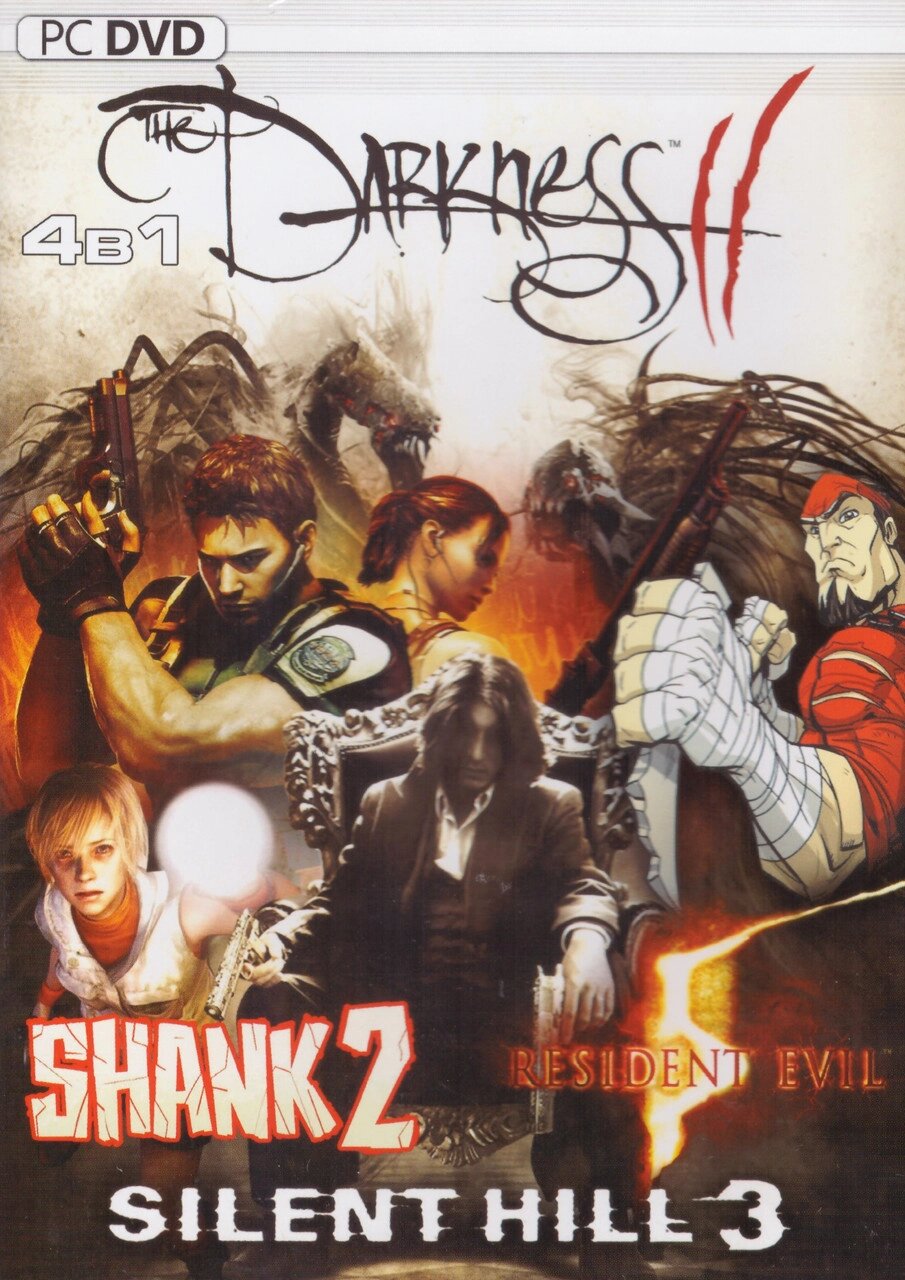 Комп'ютерна гра 4в1 The Darkness II. Shank 2. Resident Evil. Silent Hill 3 (PC DVD) від компанії Стродо - фото 1