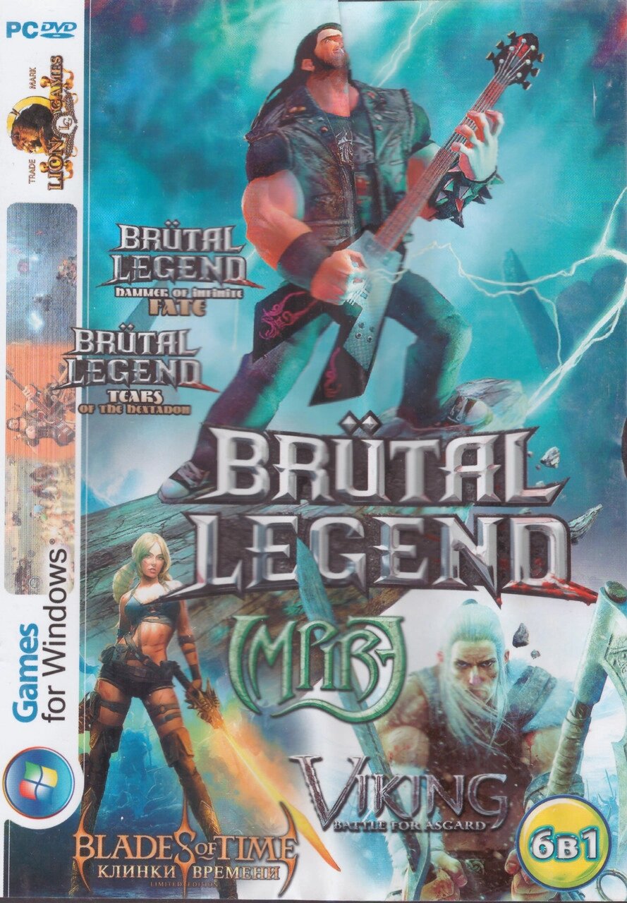 Комп'ютерна гра 6в1: Brütal Legend. Viking: Battle for Asgard. Blades of Time (PC DVD) від компанії Книгарня БУККАФЕ - фото 1