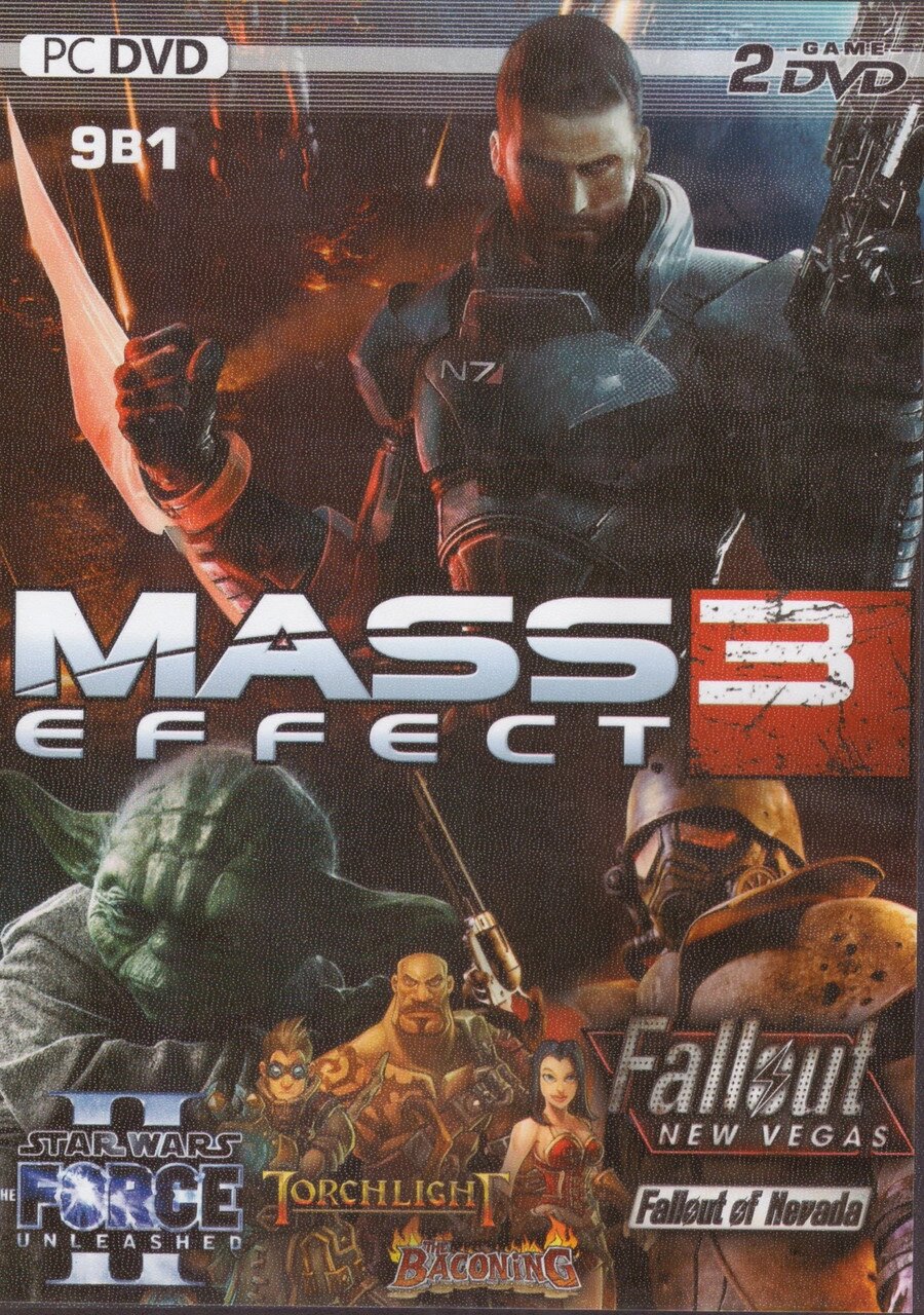 Комп'ютерна гра 9в1: Mass Effect 3. Star Wars: The Force Unleashed. Fallout. Torchlight (PC DVD) (2 DVD) від компанії Книгарня БУККАФЕ - фото 1