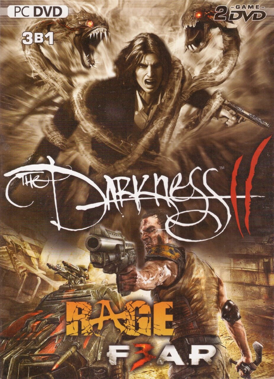 Комп'ютерна гра The Darkness II. Rage. F. E. A. R. 3. 3в1 (PC DVD) (2 DVD) від компанії Стродо - фото 1