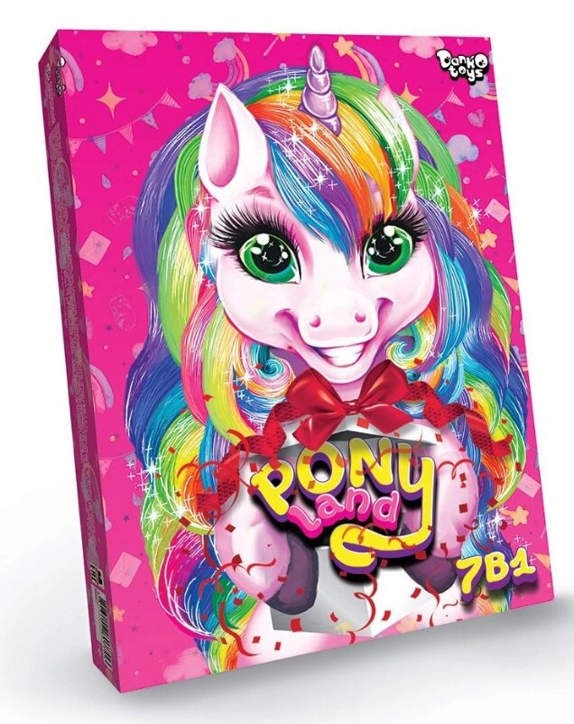 Набір креативний "Pony Land 7в1" PL-01-01U (Danko Toys) від компанії Книгарня БУККАФЕ - фото 1