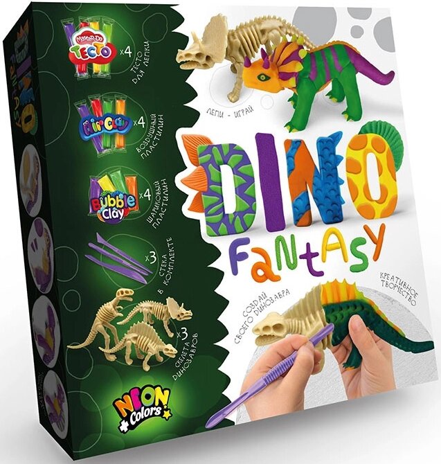 Набір креативної творчості "Dino Fantasy" DF-01-02U (Danko Toys) від компанії Книгарня БУККАФЕ - фото 1