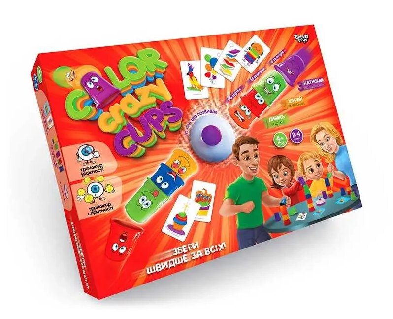 Настільна гра "Color Crazy Cups" CCC-01-01U (Danko Toys) (укр.) від компанії Стродо - фото 1