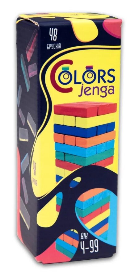 Настільна гра Colors Jenga 30717 (Strateg) від компанії Стродо - фото 1