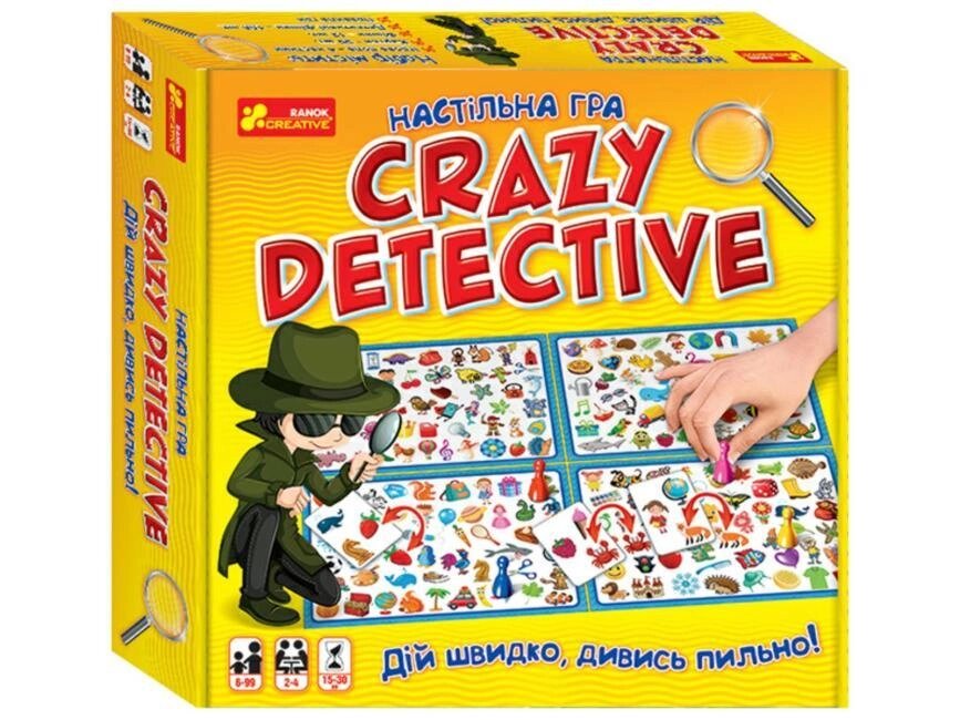 Настільна гра. Crazy detective (Ранок) від компанії Стродо - фото 1