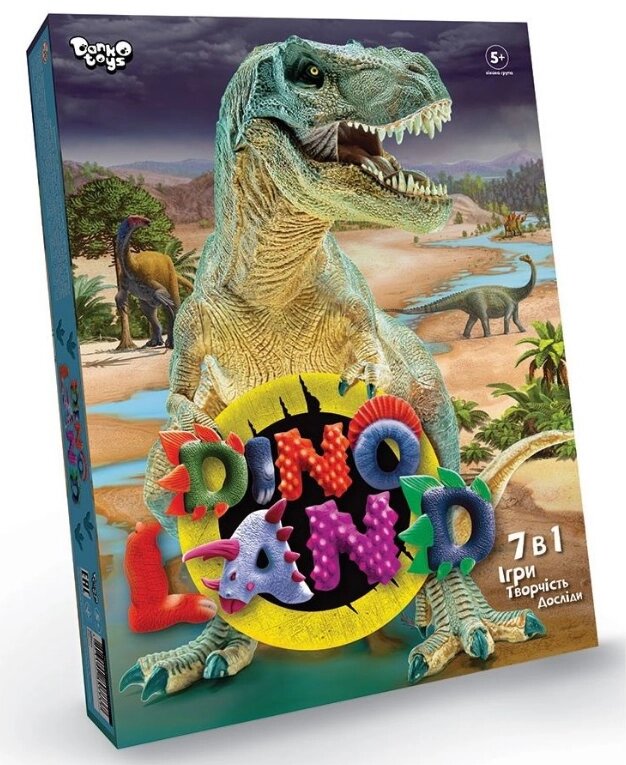 Настільна гра "Dino Land 7в1" DL-01-01U (Danko Toys) (укр.) від компанії Книгарня БУККАФЕ - фото 1