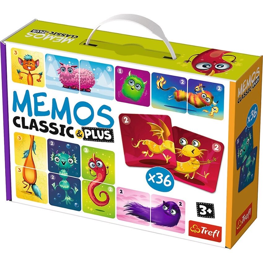 Настільна гра Memos Classic&Plus. Мемос Класичний Плюс: Милі монстрики 02273 (Trefl) від компанії Стродо - фото 1